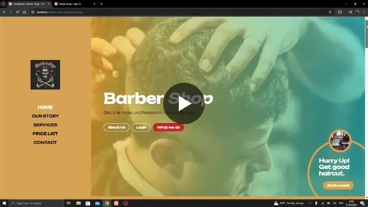 #barbershopsystem #webdevelopment #fullstack #html #css #javascript #php #xampp | Shwethaka Nirman