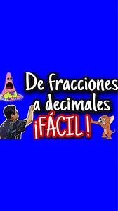 FRACCIONES A DECIMALES Convierte fracciones a números decimales ¡FÁCIL! #Fracciones #Decimales #math #Matemáticas #QuéOndaProf Visita el video también YouTube ⬇️ https://youtu.be/MytMSkk8qts | ¿Qué onda prof?