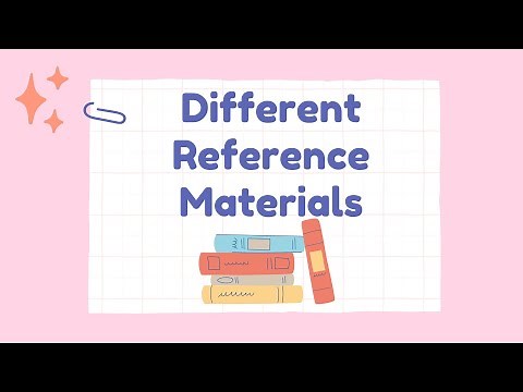 Different Reference Materials