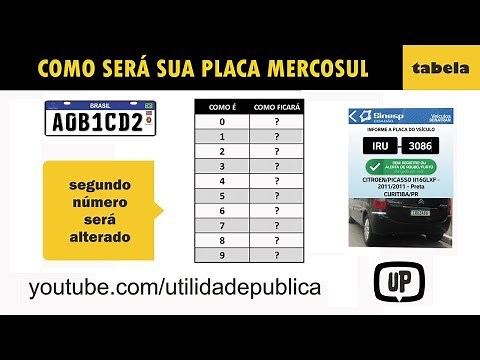 Como vai ser a nova placa do seu carro - Placa Mercosul - Utilidade Pública