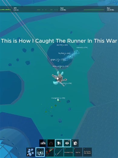 Catching The Runner in Blox Fruits: PvP Bounty Hunt