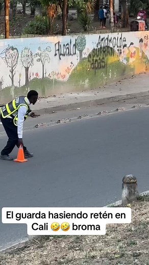 Guard Hilariously Setting up Checkpoint in Cali 🤣🤣 Prank