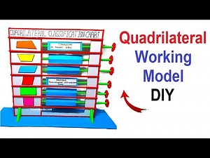 quadrilateral working model 3d - maths tlm working model - diy | howtofunda