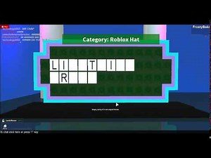 roblox wheel of fortune (stickmasterluke as your host)