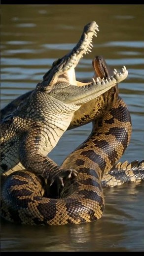 Anaconda vs Crocodile 🐍🐊🔥 | Ultimate Swamp Battle – Who Wins? #wildlife