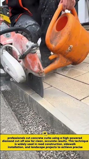 How to Cut Concrete Curbs with a Diamond Cut-Off Saw | Fast & Precise Construction Technique‎
