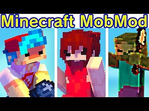 Friday Night Funkin' Vs Minecraft Mobs | MOB MOD V1 + Escenas y Diálogos (Animación Minecraft)