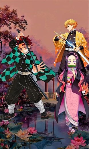 Tanjiro vs Zenitsu and Nezuko who is strongest ❓#demonslayer #anime #kny #anime