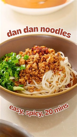 Spicy, nutty, savoury, and seriously addictive. My peanut butter chicken Dan Dan noodles! 🌶️