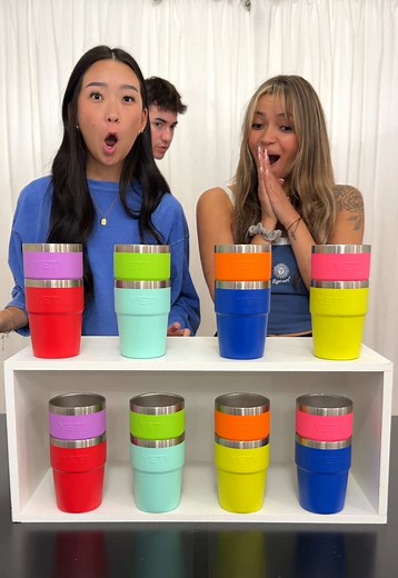 Stacked Cups Match Challenge: Girls vs Boys Race to Win