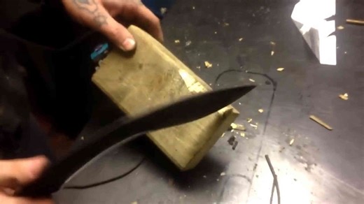 Knifemaking - saw blade Gurkha style kukri