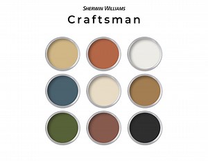 Craftsman Sherwin Williams Paint Color Palette | Home Color Palette - Etsy