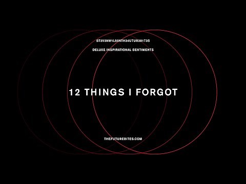 Steven Wilson - 12 THINGS I FORGOT (Official Audio)