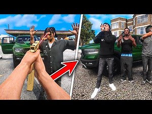 My gang STOLE a TRX HELLCAT TRUCK to CRASHOUT in GTA 5 RP..