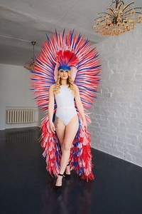 Belly Dancer Outfit, Blue, Red Samba Dance Costume, Cosplay Costume, Trinidad Carnival, Caribbean Carnival - Etsy