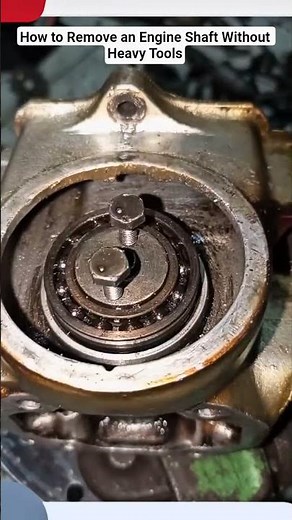 How to Remove an Engine Shaft Without Heavy Tools #mechanic #shorts