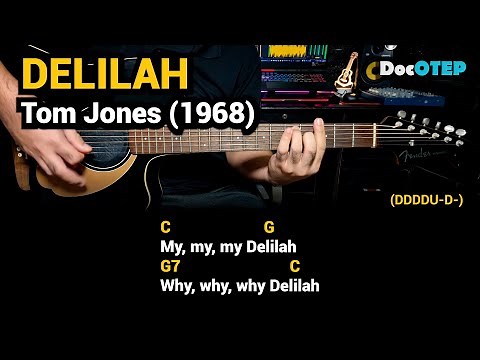 Delilah - Tom Jones (1968) Easy Guitar Chords Tutorial with Lyrics