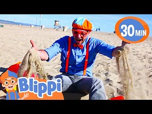 Blippi at The Beach | Blippi Learns | Learn Colors and Science with Blippi! - Videos For Kids