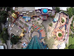 Falcon's Fury POV Drop ride-through at Busch Gardens Tampa