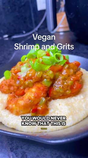 Shrimp and Grits was one of my favorite dishes growing up. This is what my granny used to make all the time. I had given up on eating shrimp and grits after becoming vegan, but then I found @beleafvegan, which is the ultimate vegan substitute. It's been years since I had this. I wanted some, so l decided to veganize the recipe. Repost @Austin Redmon (Recipe on his instagram @officialaustinr) 🌱💚 #shrimpandgrits #veganshrimpandgrits #plantbased #veganalternative #newrecipe #soulfood #southerncui