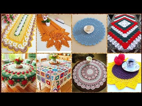 ✨ Amazing Crochet woollen🧶 Table Mat Table Runner ideas 2025 //Hand Knitted table covers pattern