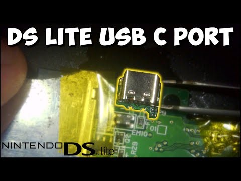 Installing a USB C port on a Nintendo DS Lite