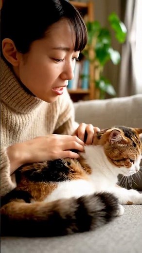 The Living Lucky Cat! 🍀🐱 Japanese Bobtail #catshorts #healing