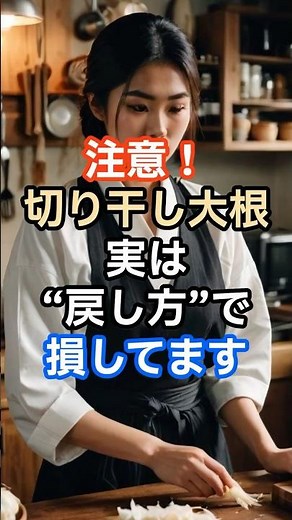 必見！切り干し大根、実は戻し方で損してます