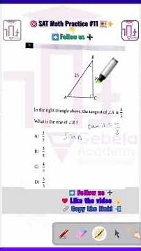 SAT Math Practice Paper 11 007 #maths #satmath #gebetaacademy #exam #education