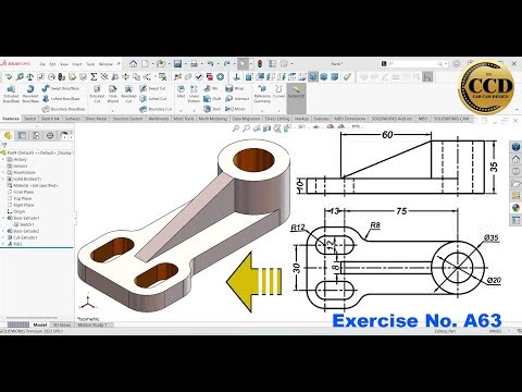 SolidWorks Tutorial for beginners Exercise A63