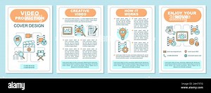 Film industry brochure template layout. Video production. Cinematography. Flyer, booklet, leaflet print design with linear illustrations. Vector page Stock Vector Image & Art - Alamy