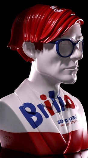 This limited edition 12-inch Andy Warhol Bust art sculpture celebrates the influential pop artist and challenges collectors and critics alike to rethink how we identify and value something as art. | Kidrobot
