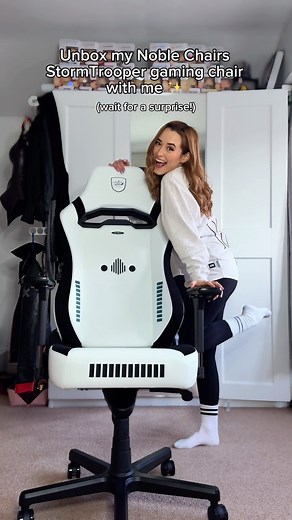 Alice Johnson on Instagram: "PRINCESS LEIA UNBOXING 🤍✨🪐 thank you so so so much @noblechairs for the most incredible gaming chair ever - the “HERO ST STORMTROOPER EDITION” i have wanted a chair like this for SO long and i am so so so happy with it! gifted!! 🌚🤍 AND THE LIL GROGU PILLOW HE’S A LIL GUY 🪐🛖 @starwarsuk #starwars #lucasfilm #starwarsfan #starwarsmemes #gaming #gamingchair #videogames #noblechairs #lukeskywalker #princessleia #stormtooper #console #tech #unboxing #explore #viral"