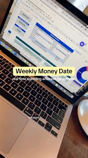 My money dates aren’t about being perfect they’re about staying aware and keeping me honest. Every time I get paid I plan out what every dollar needs to cover and every week I sit down with my dashboard and check in with what actually happened… where I stuck to the plan, where I went over, and what that means for how I’m spending overall. This week? A few categories went over budget but I’m not mad about it! I can see exactly where it happened and how it impacts the bigger picture. Awareness, no