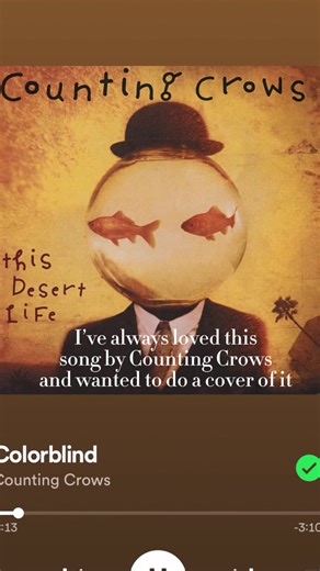 How I recorded a little home version of Counting Crows Colorblind. #countingcrows #colorblind Jx @Counting Crows