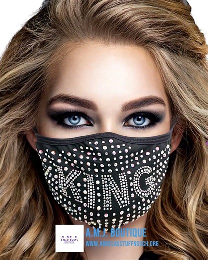 KING Rhinestone Fashion Mask