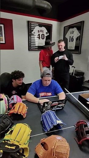 We stopped by San Diego State to hook up the entire baseball team with personalized baseball gloves