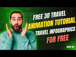 Free 3d Travel Map Animation Tutorial │ Travel Infographics Video │ mult.dev travel animation video