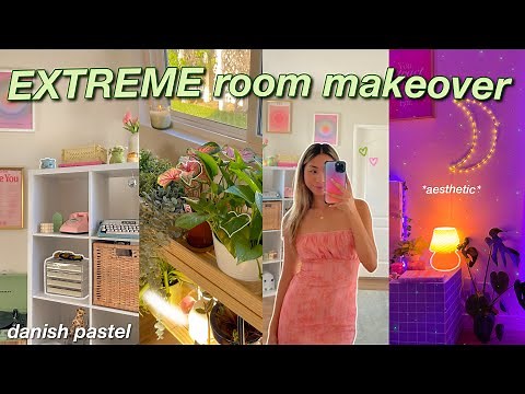 EXTREME ROOM TRANSFORMATION + TOUR *danish pastel/pinterest inspired*