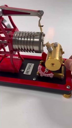 RETROL VE-01 Beam Vacuum Engine Model Flame Eater External Combustion Engine-- EngineDIY #enginediy