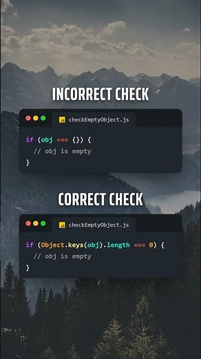 Stop checking empty objects wrong! 🚫 Learn the correct JS wa #JavaScriptTips #CodingErrors #WebDev