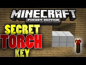 MCPE Redstone: Hidden Torch Key Tutorial - Torch key for hidden base