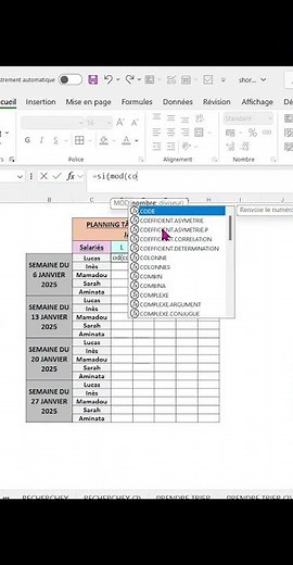 Réaliser un planning sur Excel #suivi #excel #tableau #exceltips #planning #microsoftexcel