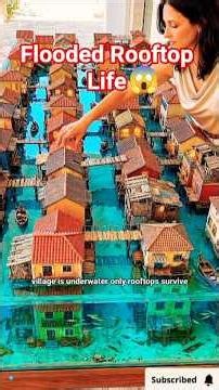 Surviving the Great Flood: Life on Rooftops! 🌊 #shorts
