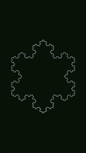 Koch curve and Koch snowflake #fractal #maths #fractalanimation