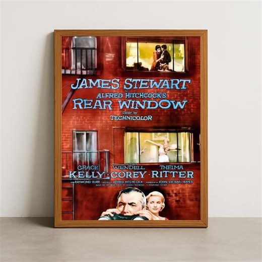 Rear Window Movie Poster – Hitchcock Thriller, Classic Film (digital Download) - Etsy UK