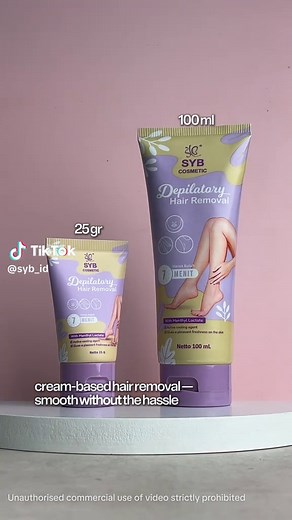 easily way to remove hair with SYB Hair Removal Cream !!🥰🌸#SYBID #BeautyViral #FYP #PerawatanTubuh #DepilatoryHairRemoval