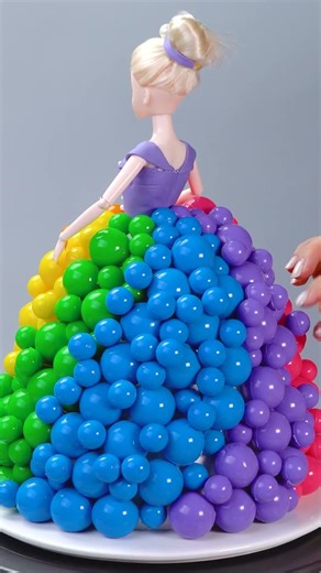 Rainbow Jelly Princess cake