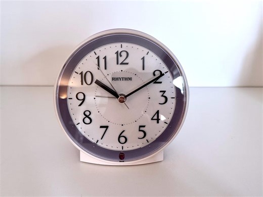 Rhythm Alarm Clock | New Old Stock | Neon Lavender, 90's Japan - Etsy
