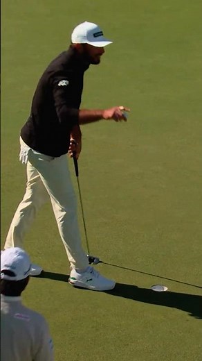 Max Homa moves under par after an eagle on No. 8. #themasters